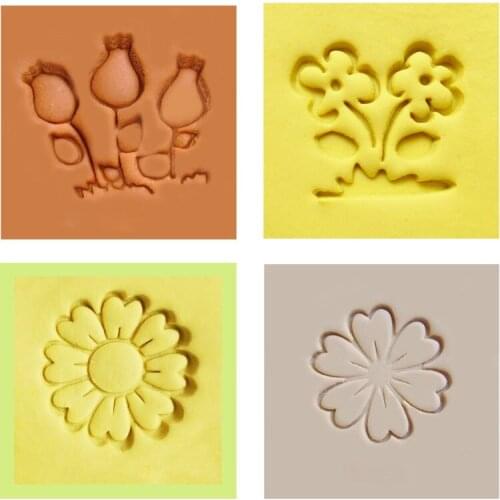 Flower Rose Pattern Stamp Home Cleaning Natural Seal Acrylic Transparent Imprint Soap Stamp For Handmade Making Chapter 25 mm