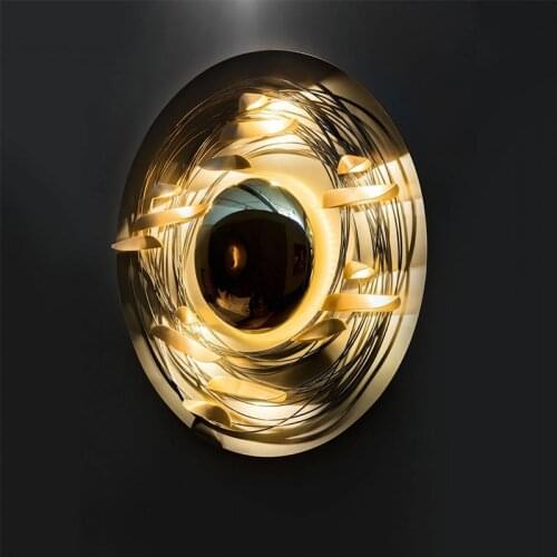 Modern Light Luxury Hanging Painting Design Living Room Background Wall Lamp Copper Villa Hallway Bedroom Sample Room Decoration