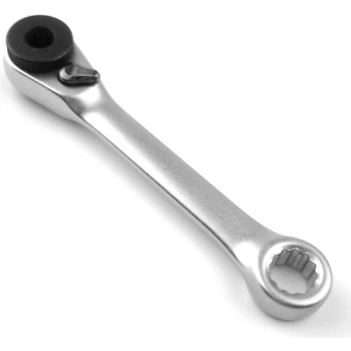 Universal Mini 1/4inch Double Ended Quick Socket Ratchet Wrench Rod Screwdriver Bit Ratcheting Multifunctional 10CM Silver