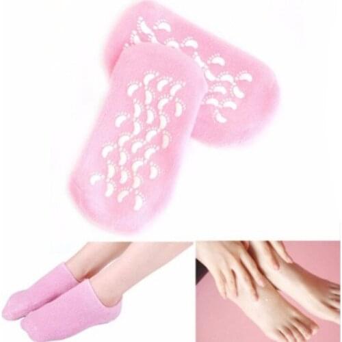 1Pair Moisturizing Whitening Exfoliating Foot Mask Gloves Spa Gel Socks Hand Mask Feet Care Beauty Cotton Socks