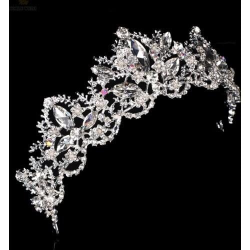 Crystal Water Drop Bridal Jewelry Sets Rhinestone Tiaras Crown for Bride Wedding Jewelry Set