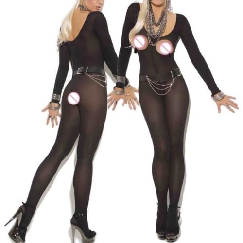 Women Sexy Lingerie Open Crotch Plus Size Women Lenceria Tights Crotchless Bodystocking Collant Femme Erotic Langerie Body QQ260