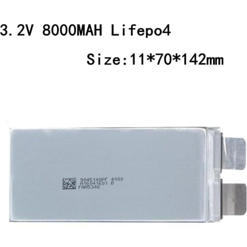 10pcs Rechargeable Battery 8000mah Lifepo4 Battery 3.2v 8Ah 30A Discharge External Battery Pack 8000mah for Diy 24v 8ah Battery