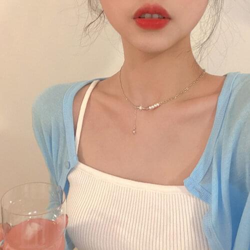 2021 New Fashion Simple Design Style Alloy Pearl Necklace Designer Charms Womens Necklace Pendant Jewelry Wholesale Charms