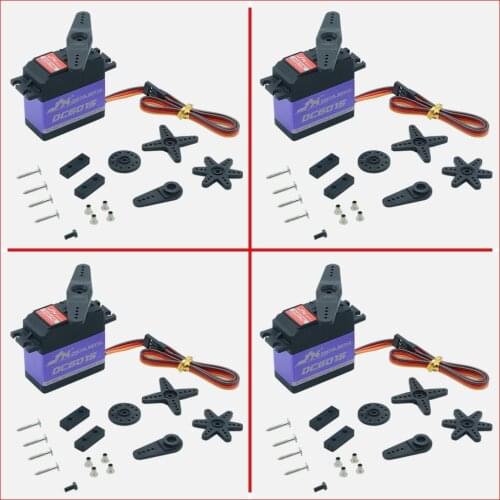 4PCS JX Servo DC6015 60g 15kg Core Metal Gear Digital Servo For RC Car Crawler Boat Airplane Robot Helicopter