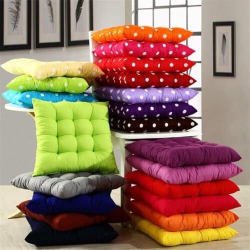 40x40cm Fashion Solid Color Seat Cushion No Fade Square Floor Cushion Stuffed Pearl Cotton Chair Seat Cushion for Home Office