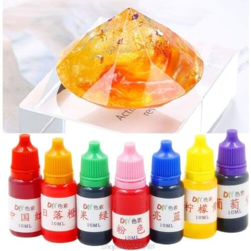7 Pcs/set 10ml Dyeing Pigment Slime Crystal Mud Colorant Epoxy Crystal DIY Hand-Made Jewelry Accessories D22 20 Dropshipping
