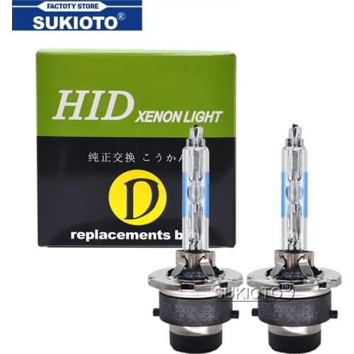 SUKIOTO 2PCS D2S D4S D1S D3S 5500K Car Light Xenon Bulb Super Bright 35W 55W D1 D2 D3 D4 HID Lamp Replacement For Audi BMW Benz