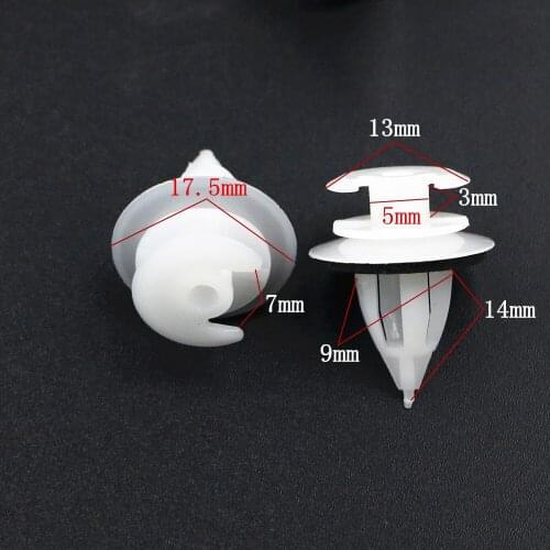 QFHETJIE 100Pcs Car Clips Auto Fastener Universal Car Bumper Clips Retainer Car Fastener Rivet Door Panel Fender Liner