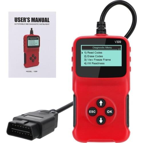 2021 Car Fault Detector V309 OBD Diagnostic Scanner ELM327 Code Reader Data Tester Multiple Languages Check Tool New Upgrade