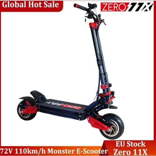 NEW Original ZERO 11X Electric Scooter X11-DDM 72V Peak 6400W Dual Motor Off Road Monster E-scooter Top 110km/h