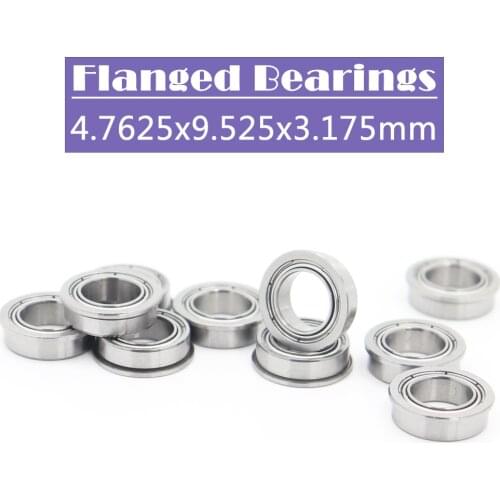 FR166ZZ Flange Bearing 4.7625*9.525*3.175 mm 10 PCS Inch Flanged FR166 Z ZZ Ball Bearings