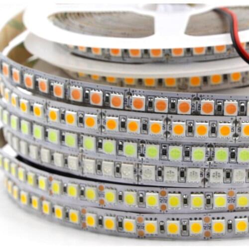 5M LED Strip 5050 DC12V 120LEDs/m Flexible LED Stripe tape Lighting RGB Warm white RGBW RGB+WW red blue 5050 LED high brightness
