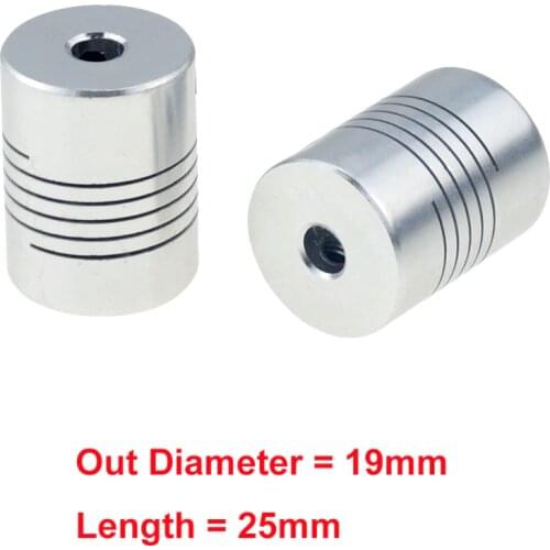 Hot sale 2pcs D19L25 CNC Motor Jaw Shaft Coupler Flexible Coupling OD 19x25mm wholesale Dropshipping