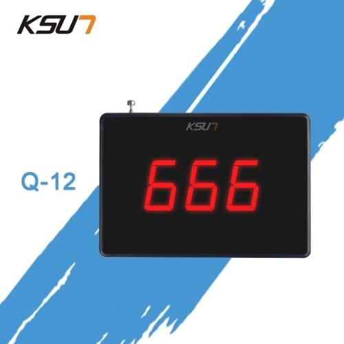 KSUN Q-12 Meal Taker Restaurant Wireless Caller Line Up To Take The Number Custom Logo Table Number Plate
