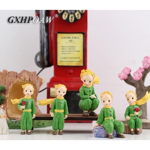 Little Prince Role Resin Ornaments Home Decoration Crafts Miniature Small Decorate New Creativity Art Figure Fine Matching Props