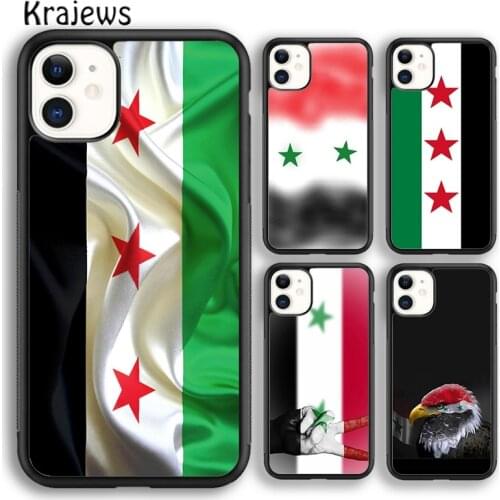 Krajews Syria Flag Soft Phone Case Cover For iPhone 5 SE 6s 7 8 plus X XR XS 11 12 pro max Samsung Galaxy S8 S9 S10 Plus