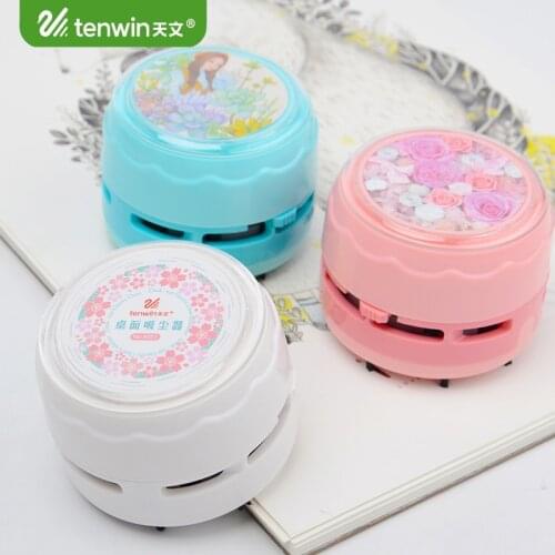 Tenwin Desktop Mini Auto Portable Cordless Dust Sweeper Electric Vacuum Cleaner Desk Set For Classroom Kids Gift School Supplies