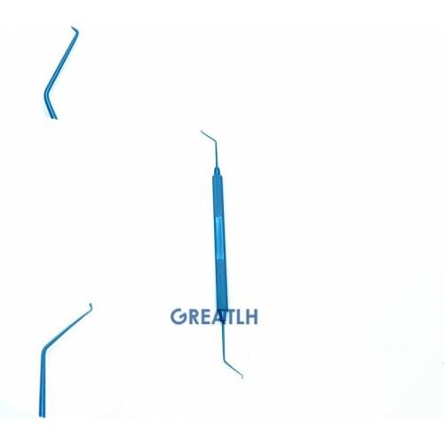 Ophthalmic sharp point Phaco Chopper double head hook Lieberman mirco finger Hook Eye instrument Ophthalmic