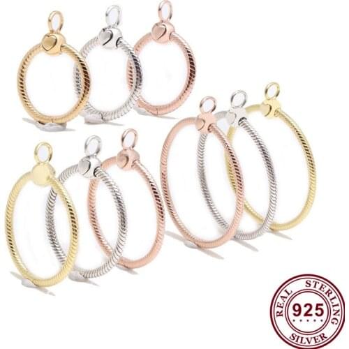 Original 925 Sterling Silver Charm Creative Letter O Simple Fashion Pendant Fit Pandora Women Bracelet & Necklace Diy Jewelry