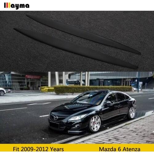 Carbon Fiber Headlight Trim Eyebrows For Mazda 6 Atenza 2009 - 2012 Fiber glass matte black front lamp Eyelid Body Kit Tuning