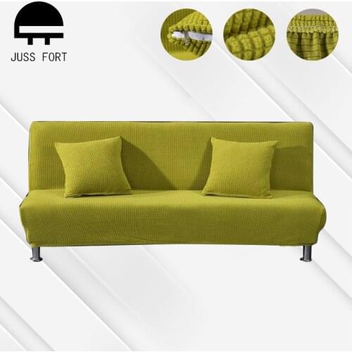 Armless Sofa Bed Cover Thicken Stretch Polar fleece Without Armrest Couch Covers Big Elastic Folding Slipcover Furniture Decor