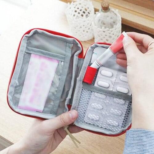 Portable Medicine Storage Bag Mini First Aid Kit Emergency Survival Travel Outdoor Camping Sports Bag Household Pill Case Boxes