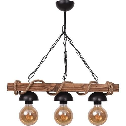 Retro industrial rustic wooden chandeliers Loft Bar kitchen island chandelier lustre vintage indoor home wood Rope chandelier