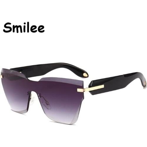 Fashion Punk Rimless Sunglasses Men 2020 New Gradient Square Steampunk Sunglasses Unique Vintage Shades UV400 Oculos Feminino