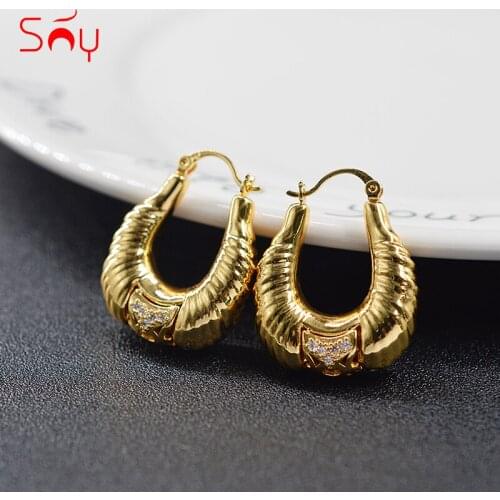 Sunny Jewelry Fashion Jewelry 2021 New Design Hoop Earrings For Women High Quality Zircon Exquisite Classic Anniversary Party
