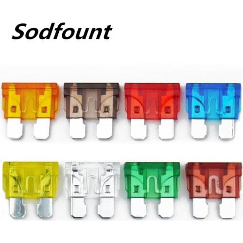 50pcs Car fuse medium fuse insert Car connector 1A 2A 3A 5A 7.5A 10A 15A 20A 30A 40A 50A