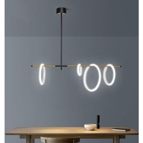 Magnetic Attraction LED Chandelier Postmodern Rings Lighting Hanging Fixtures For Living Room Restaurant Bar Bedroom Chandeliers