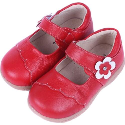 Kids Shoes 2020 New Spring Girls Fashion Genuine Leather Shoes Princess Party Flats Children Black Mary Jane Footwear Flower