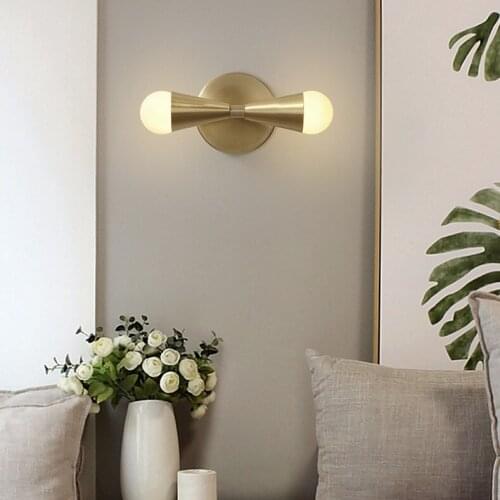 Bathroom Mirro Light Wall Lamp Modern LED Wall Sconce Lamps Bedroom Copper Wandlamp Angle Adjustable Stair Lighting Fixtures