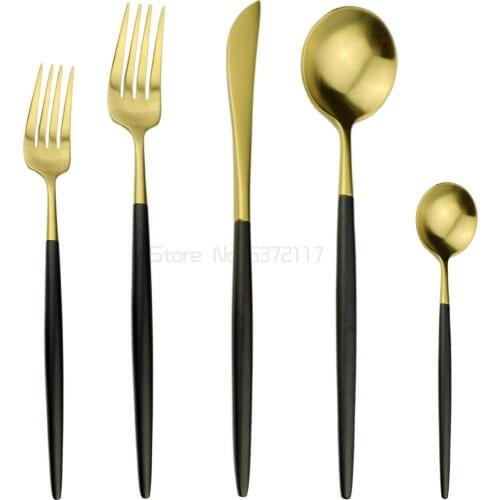 Mirror Rainbow Cutlery Set Stainless Steel Complete Dinner Set Tableware Flateware Silverware Cutlery Dinnerware
