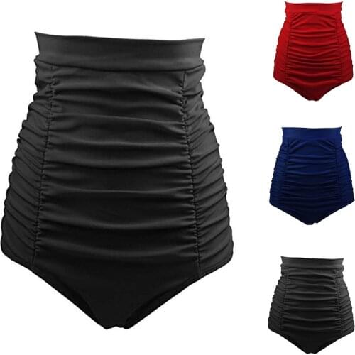 Plus Size 2XL Womens Swimsuit Bottom Girls Bikini Thong Bathing Suit Panties Sexy-beach Swimwear High Waist Trunks Shorts Pants