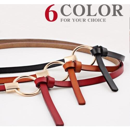 Women Waist Belt Lovely Womens Big Ring Decorated Belts Female Hot Newest Design Gold Pin Buckle Solid Genuine Leather Strap