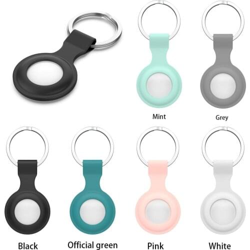 For Apple Airtags Case Liquid Silicone Protective Sleeve Locator Tracker Anti-lost Device Keychain Protective Sleeve New