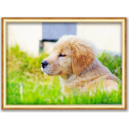 Animal German Shepherd DIY Cross Stitch 11CT Embroidery Kits Craft Needlework Set Cotton Thread Printed Canvas Home Decoration