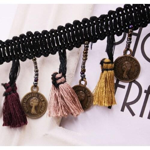 1yards/lot Tassel Fringe trim fabric tassels Fringe lace trimmings with tassels for curtains decoration DIY Sewing Accessories