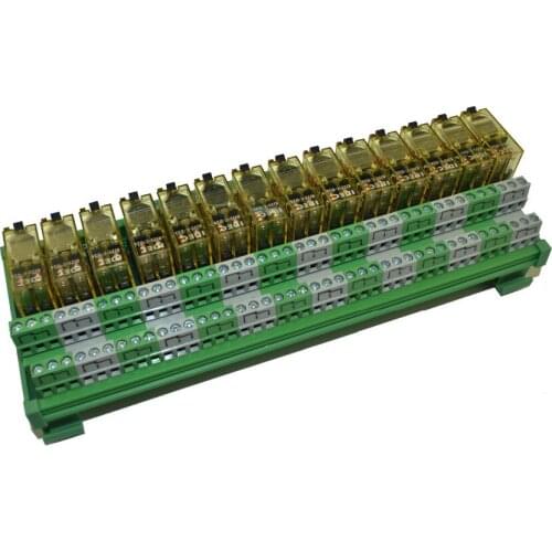 14 Channel DPDT DIN Rail Mount IDEC RJ2S 24V Interface Relay Module