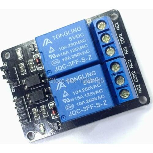 1PCS 2 channel relay module relay expansion board 5V low level triggered 2-way relay module