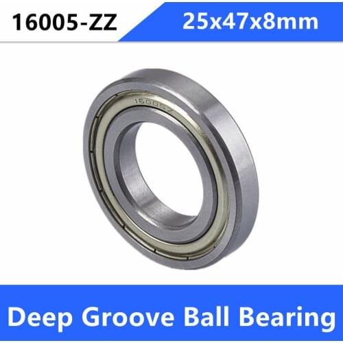 20pcs/lot 16005ZZ 16005Z 16005 Z ZZ shielded 25x47x8 mm Deep Groove Ball bearing Shaft 25*47*8mm