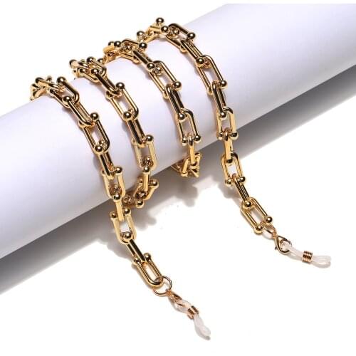2021 Simple Gold Color Eyeglass Chain Fashion Women Casual mask chain holder lanyard neck strap