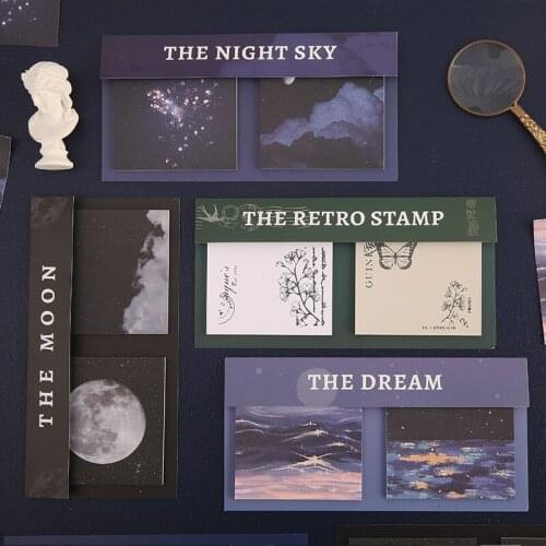 40sheets N-Time Memo Pad Sticky Notes Universe Drifting Series Posted It Planner Stickers Notepads Office School Supplies