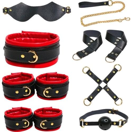 8pcs Adult Sextoys Sm Flirting Bondage Set Erotic Accessories Femdom Toys Bdsm Torture Goods Sex Toys For Couples Adult Products