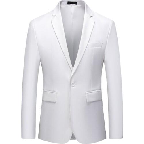 6XL 5XL Plus Size Blazer Men Fashion 2020 New Slim Fit Mens Blazer Jacket Casual Simple Black/White/Red Wedding Suit Jackets Men