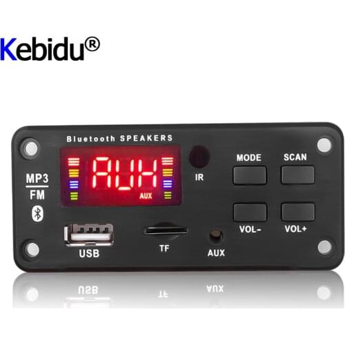 Bluetooth 5.0 Car Radio MP3 Player Decoder Board 5V-12V Handsfree Support Recording FM TF SD Card AUX With MIC Audio Modul