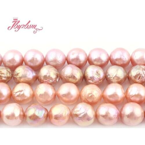 9-10mm Nearround Purple Gold Pink Natural Freshwater Pearl Stone Beads For DIY Jewelry Making Necklace Bracelet 15"Free Shipping