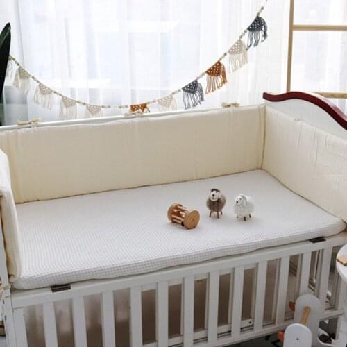 Baby Bed Thicken Bumpers One-piece Crib Around Cushion Cot Protector Pillows Newborns Room Decor